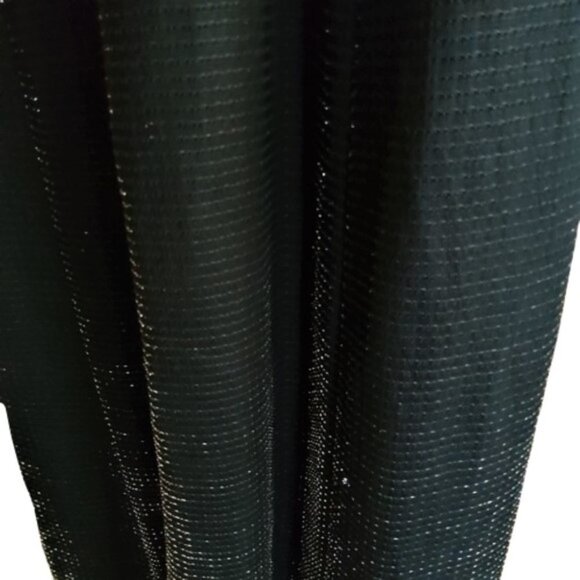 Vintage 90s black silver metallic dress great back - Picture 13 of 16